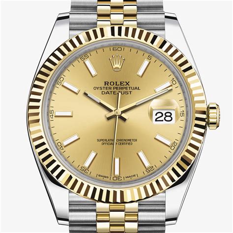 rolex date just 41 gold